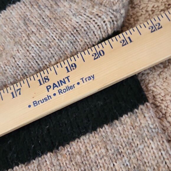 Evereve Kody Stripe Turtleneck Pullover, Tan/Black, Size S - Picture 10 of 11